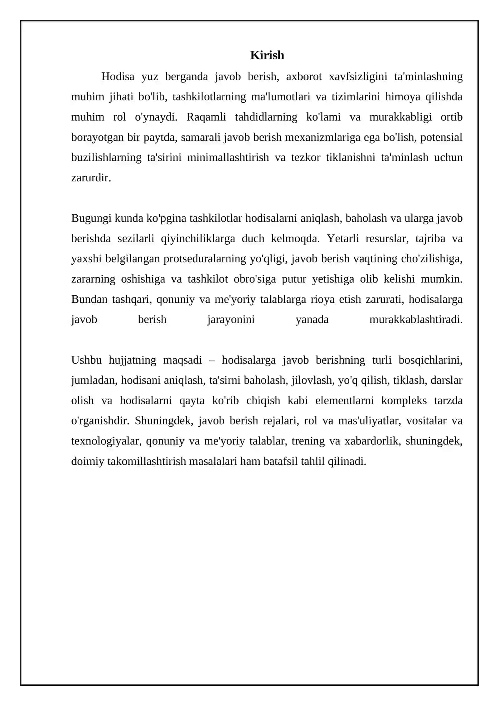 Incident response 3