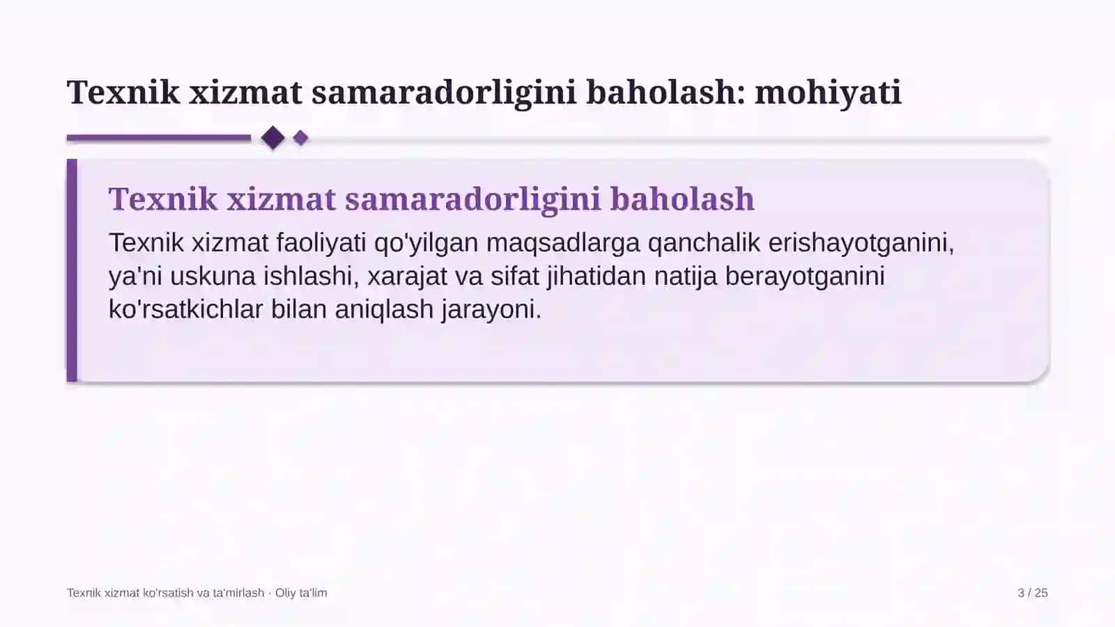 polizchilikda texnik xizmat ko'rsatish samaradorligini baholash 9550 3