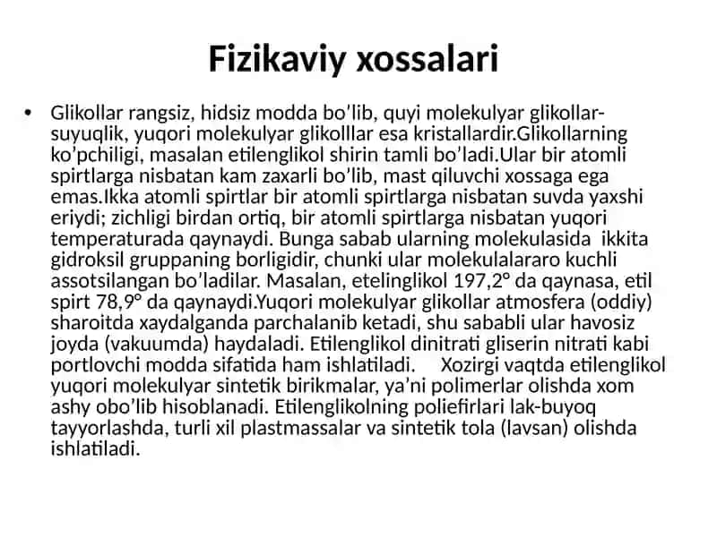 Ikkiatomli spirtlar 3
