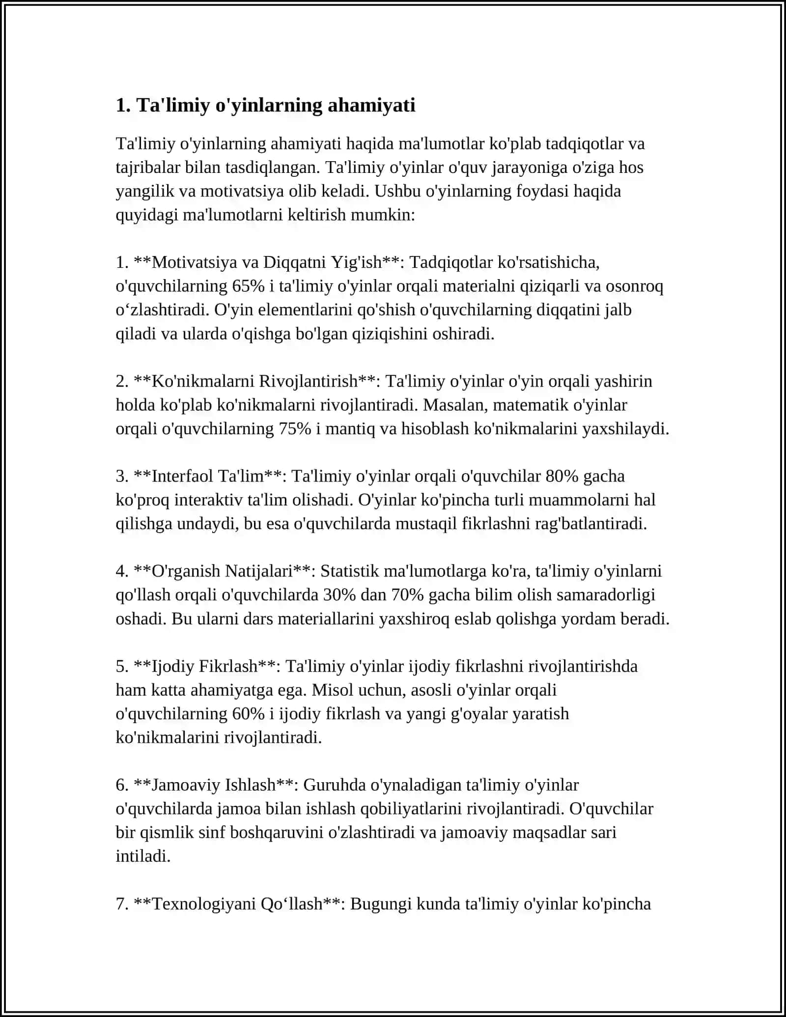 BOLALAR LUG'ATINI BOYITISHDA TA'LIMIY O'YINLAR MAVZUSIDA FSMU METODI 3