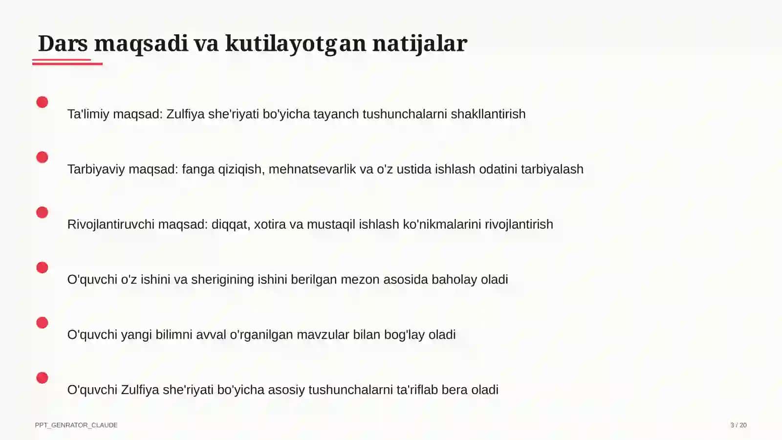 Zulfiya she'riyati (6-sinf) 3