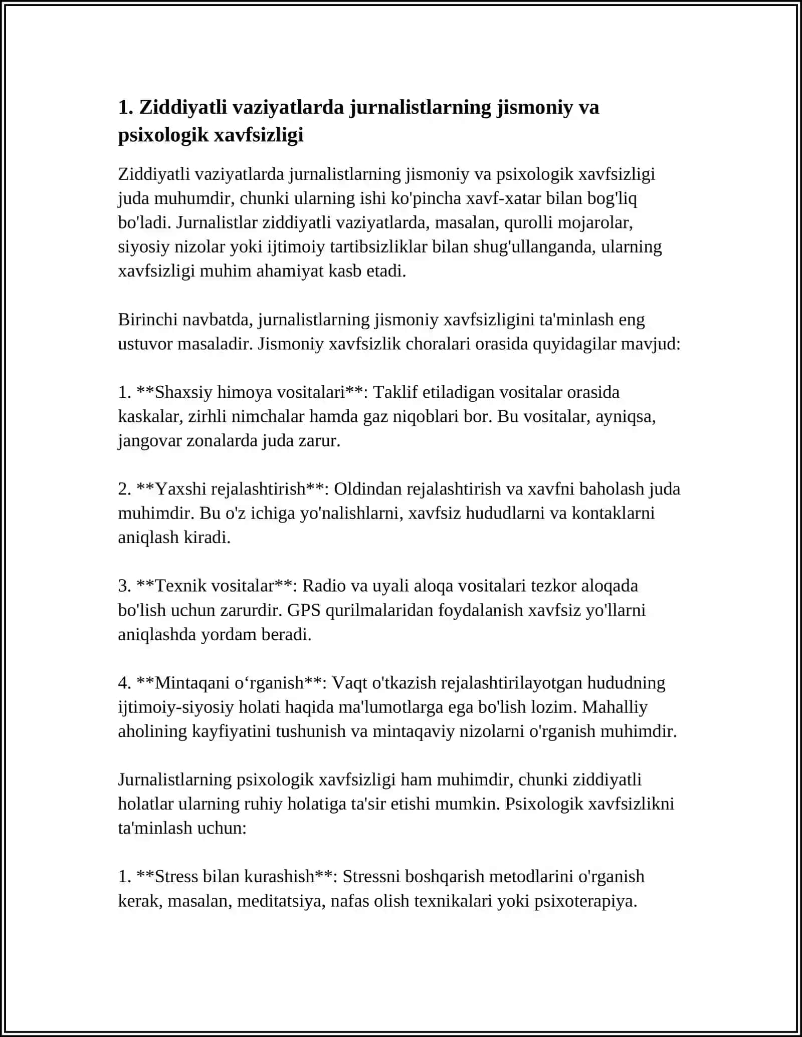 ZIDDIYATLI VAZIYATDA JURNALISTIKA 3