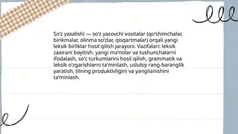 Soʻz yasalishi 3