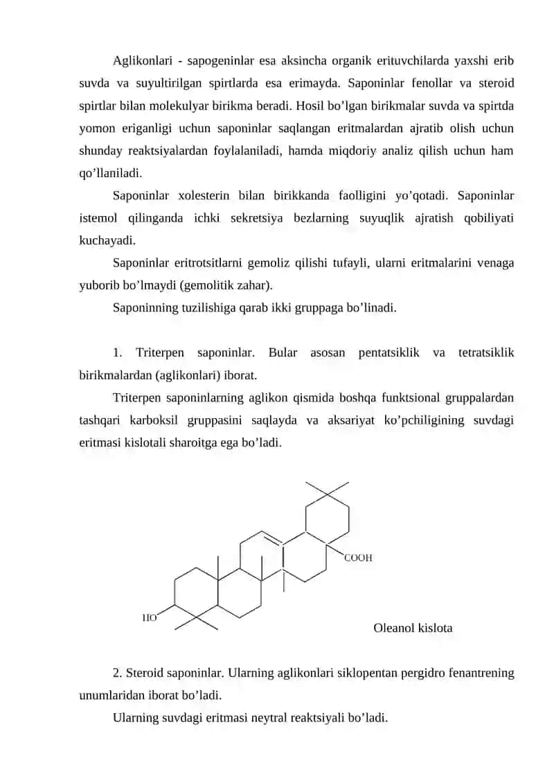 Saponinlarga doir ma'ruzalar 3