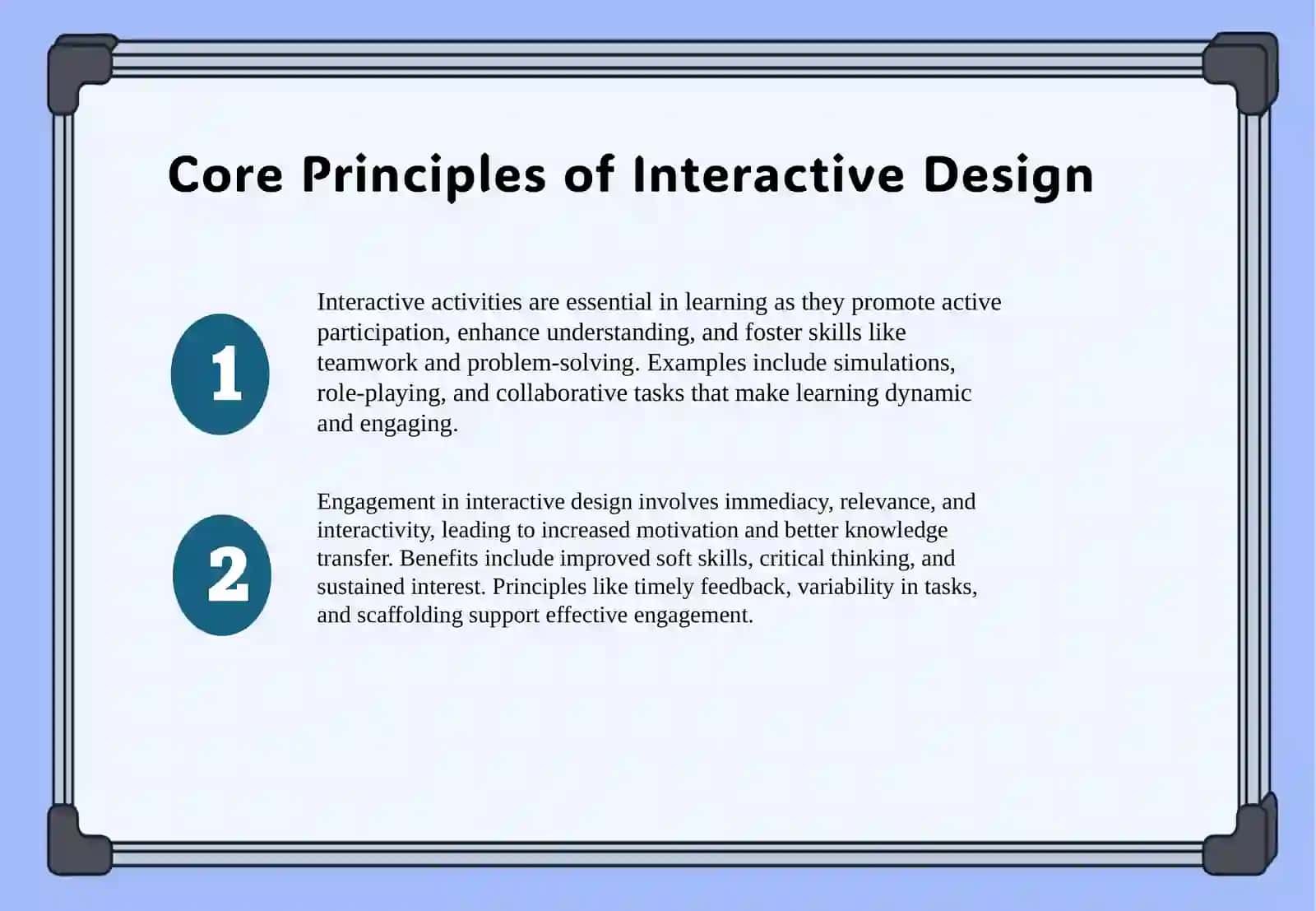 Designing and presenting an interactive activity 3