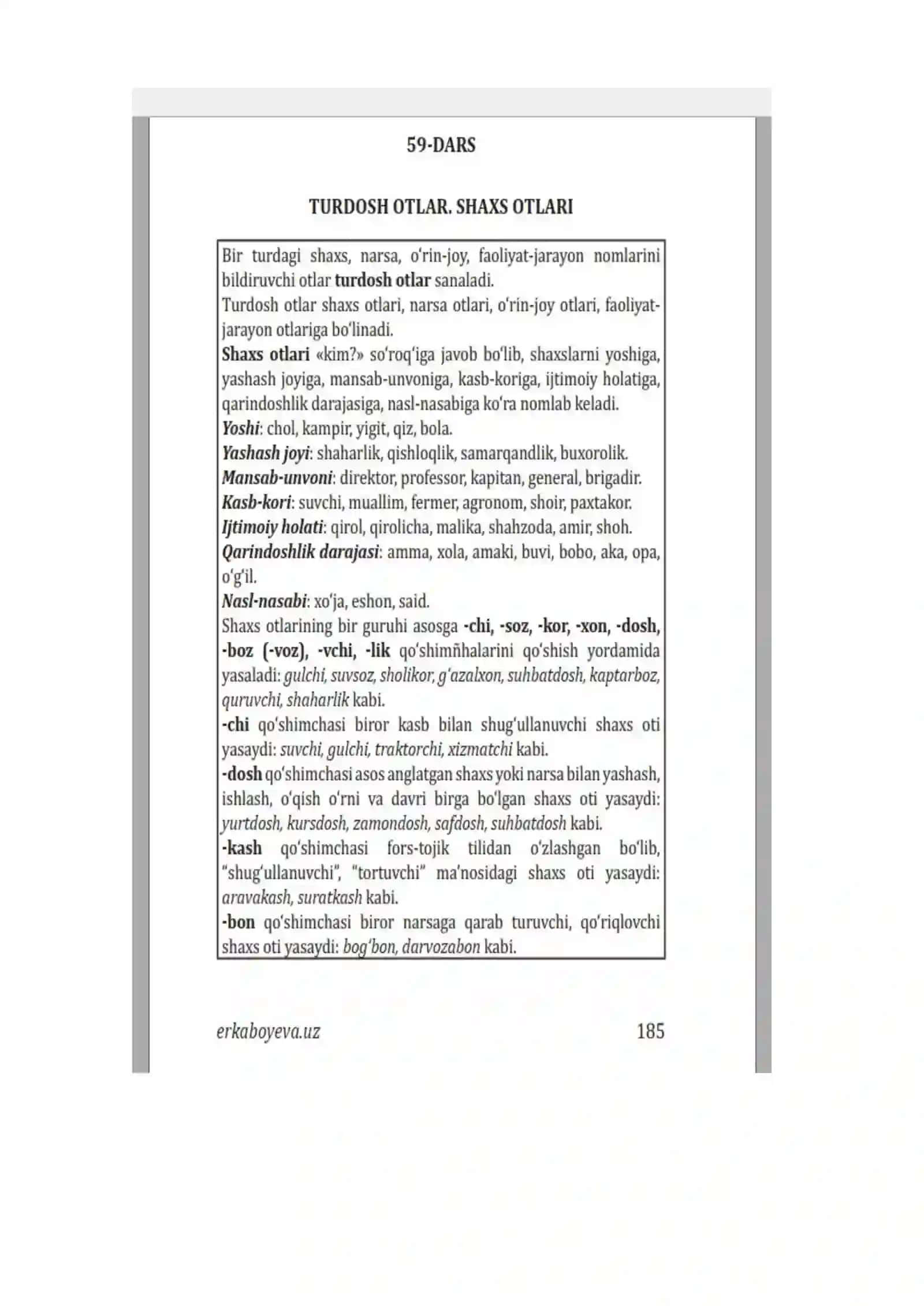 "O‘zbek tilining amaliy grammatikasi" kitobi 3