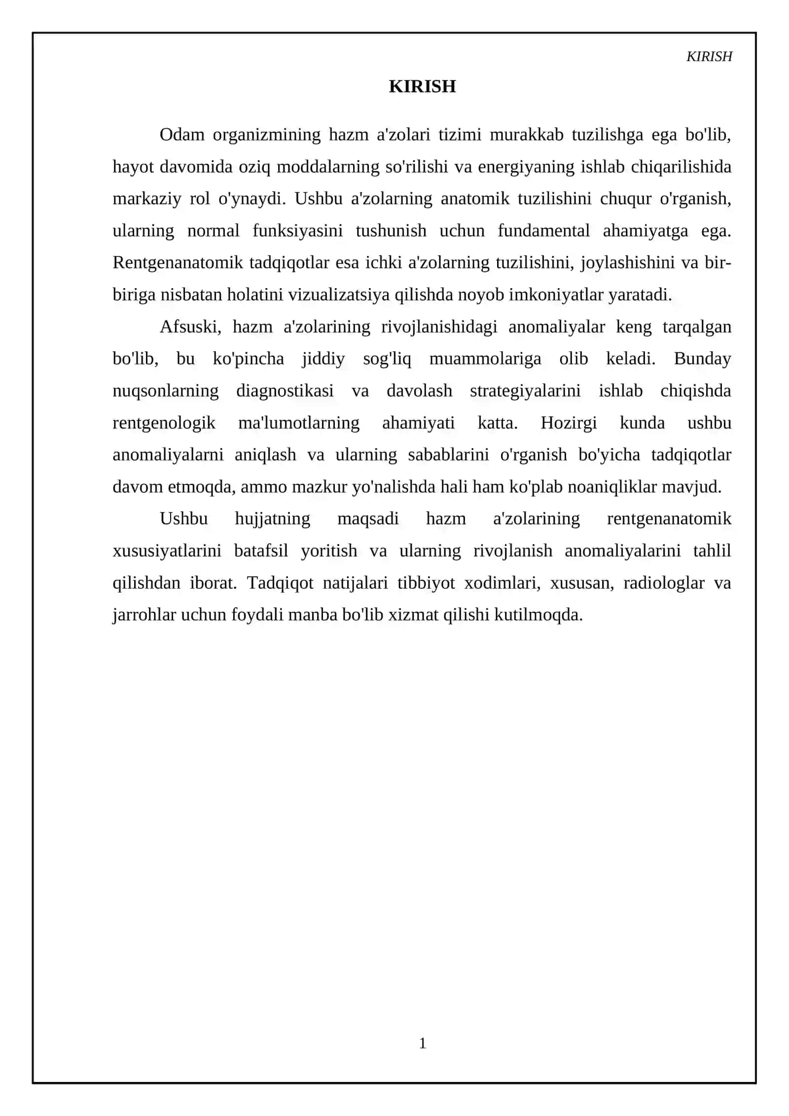 Hazm a'zolarining rentgenanatomiyasi. Hazm a'zolarining rivojlanish anomaliylari 3