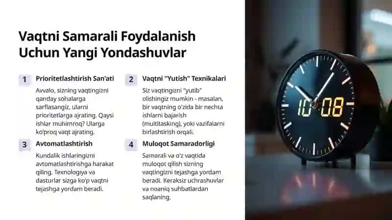 Vaqtni Samarali Boshqarish 3