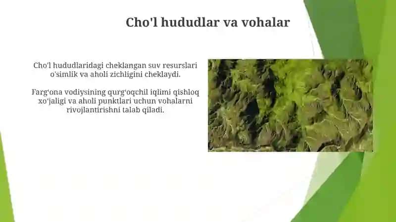 Fargʻona vodiysining tabiiy landshaftlarini tahlil qilish 3