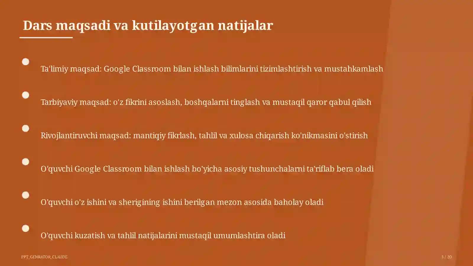 Google Classroom bilan ishlash 3