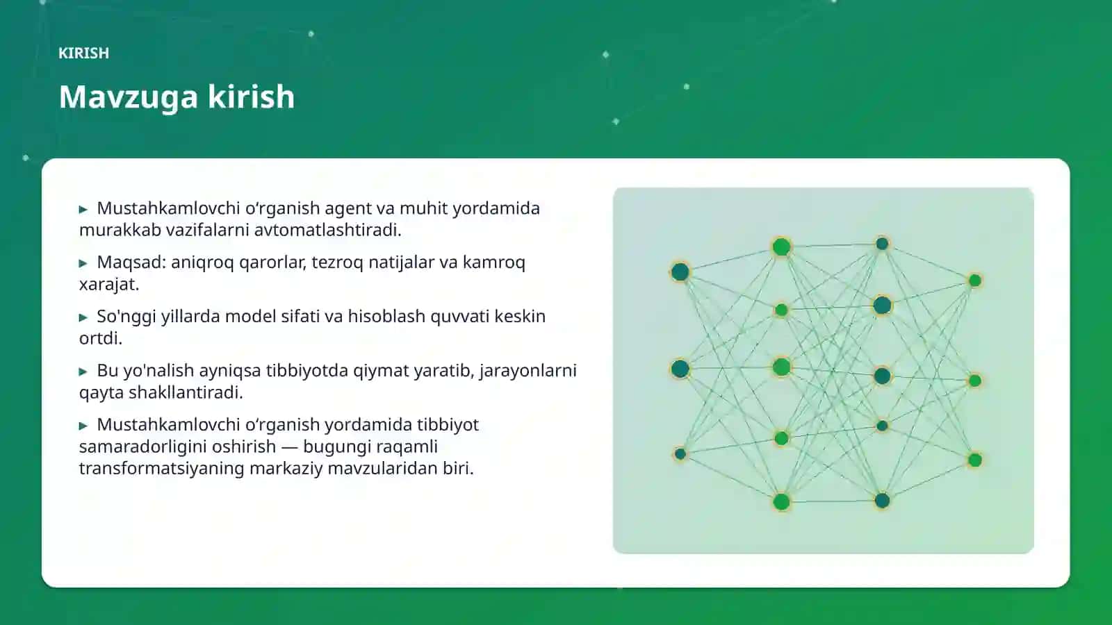 Mustahkamlovchi oʻrganish yordamida tibbiyot samaradorligini oshirish 3
