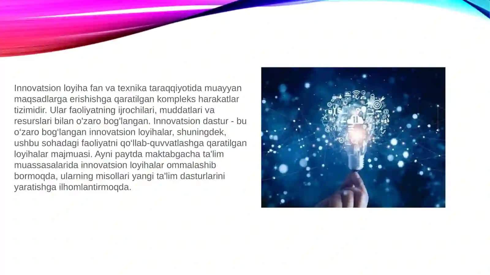 INNOVATSION LOYIHANI REJALASHTIRISH ASOSLARI VA BOSHQARISH ASOSLARI 3