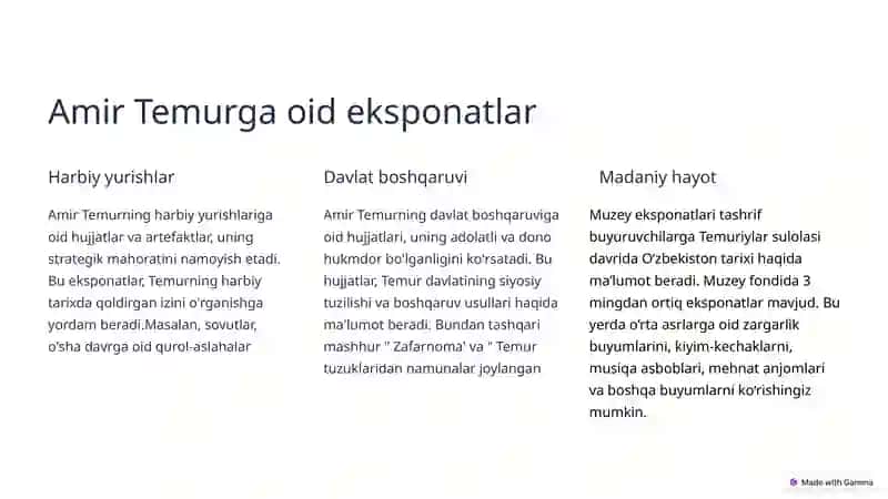 Temuriylar tarixi davlat muzeyi 3