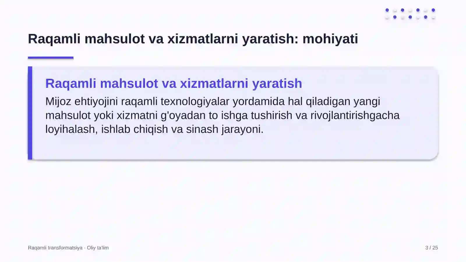 qurolli kuchlarda raqamli mahsulot va xizmatlarni yaratish 6235 3