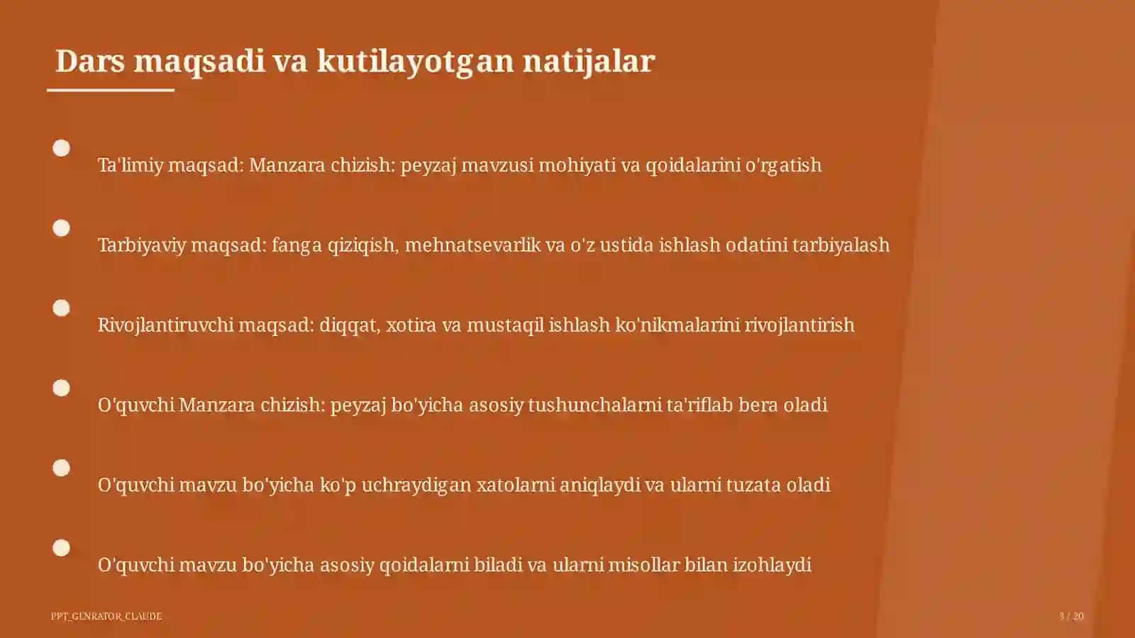 Manzara chizish: peyzaj (3-sinf) 3