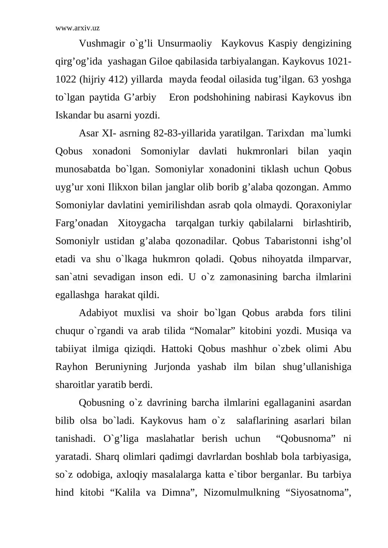Qobusnoma da nutq odobi masalalari 3