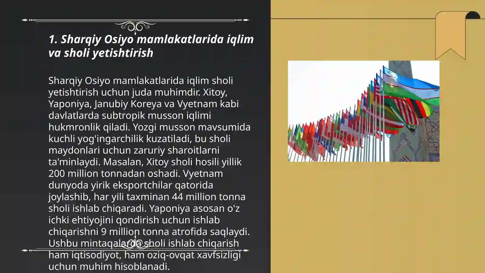 Sharqiy osiyo mamlakatlari iqlim sharoitida sholi yetishtirish 3