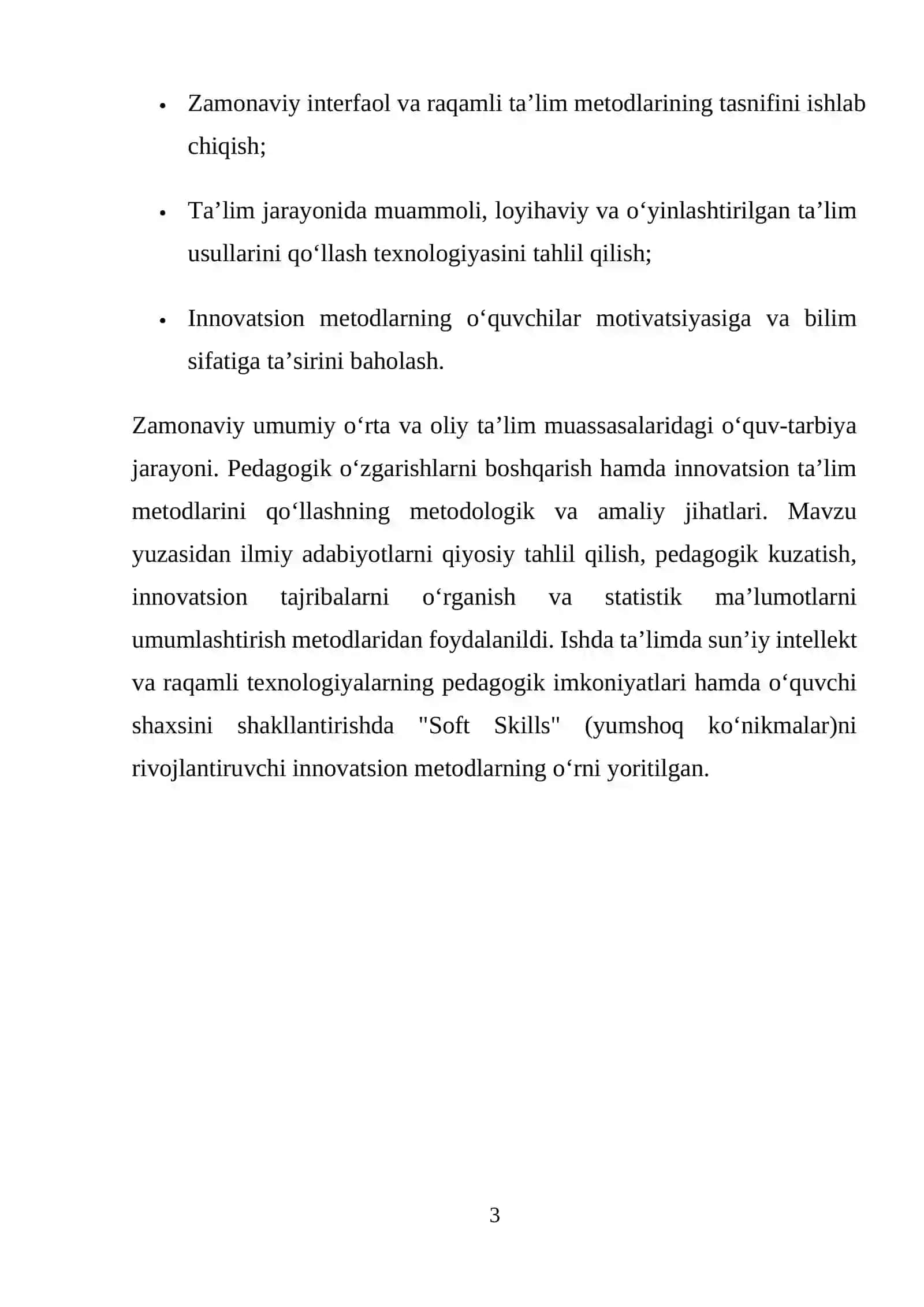PEDAGOGIK O’ZGARISHLAR VA INNOVATSION TA’LIM METODLARI 3