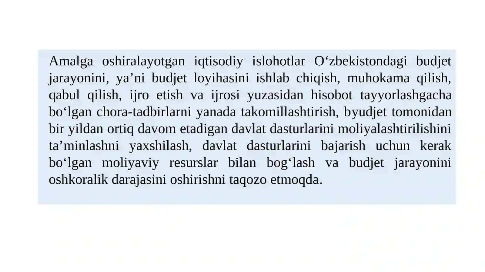 DAVLAT MOLIYASI 3