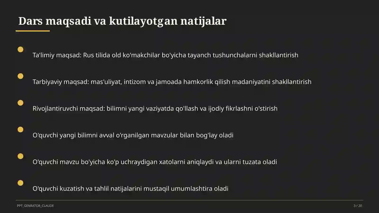 Rus tilida old ko'makchilar (7-sinf) 3