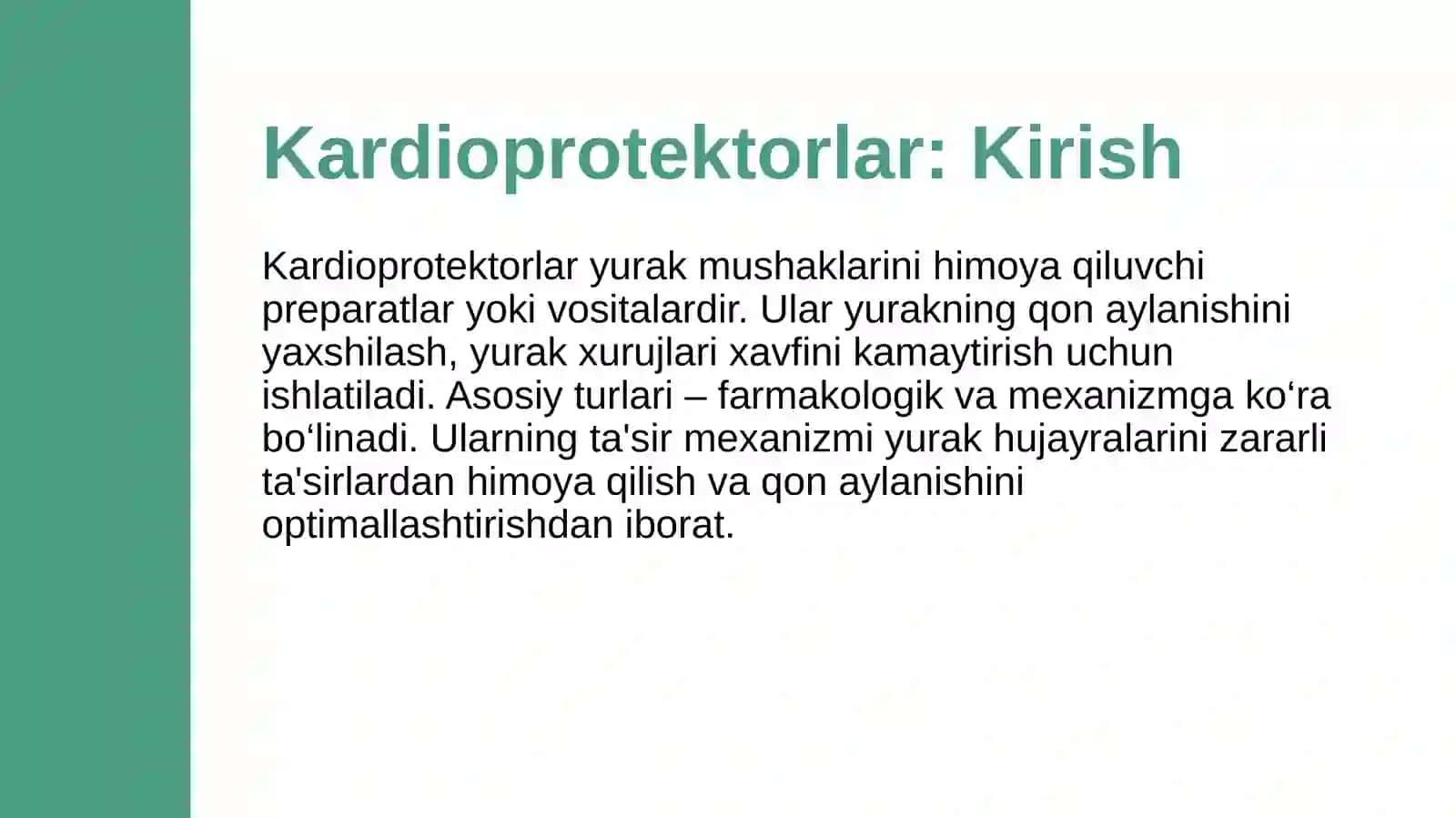 Kardioprotektorlar va metabatrop vositalar 3