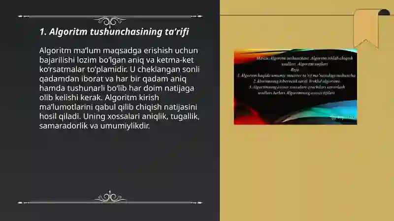 Algoritm tushunchasi 3
