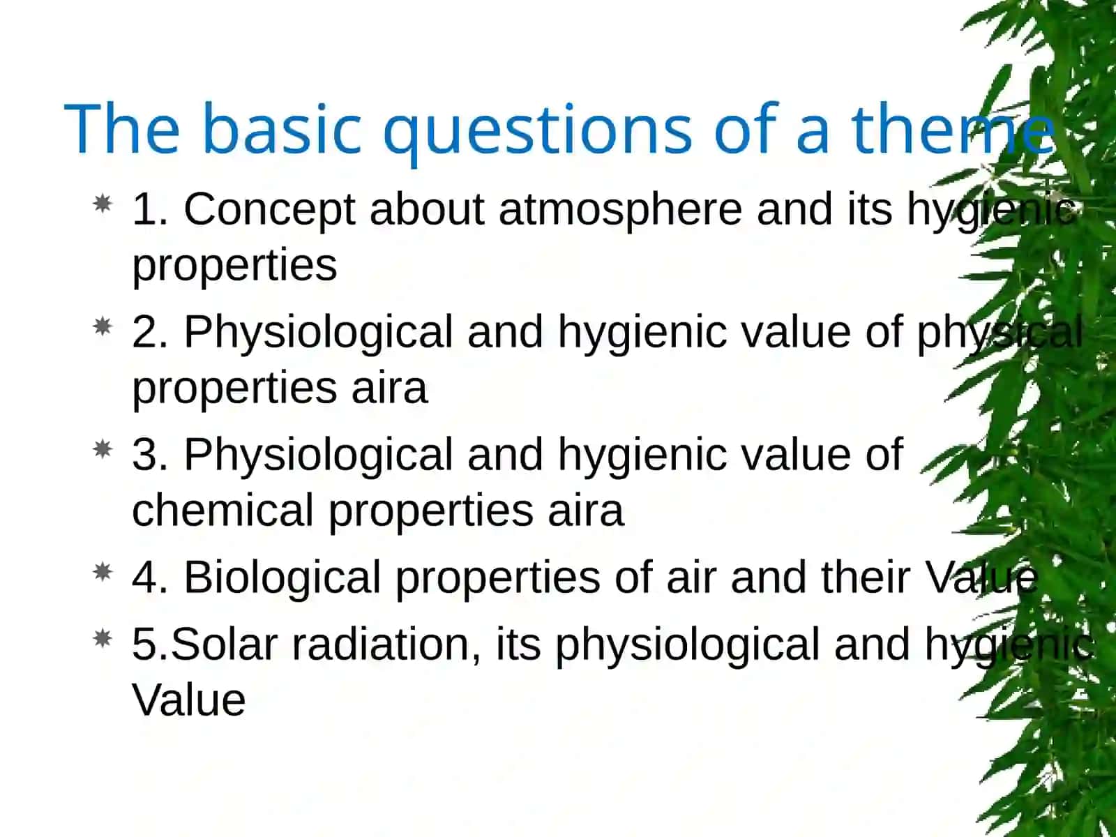 ҲАВО МУҲИТИГА ГИГИЕНИК ХАРАКТЕРИСТИКА“HYGIENIC CHARACTERISTIC OF AIR” 3