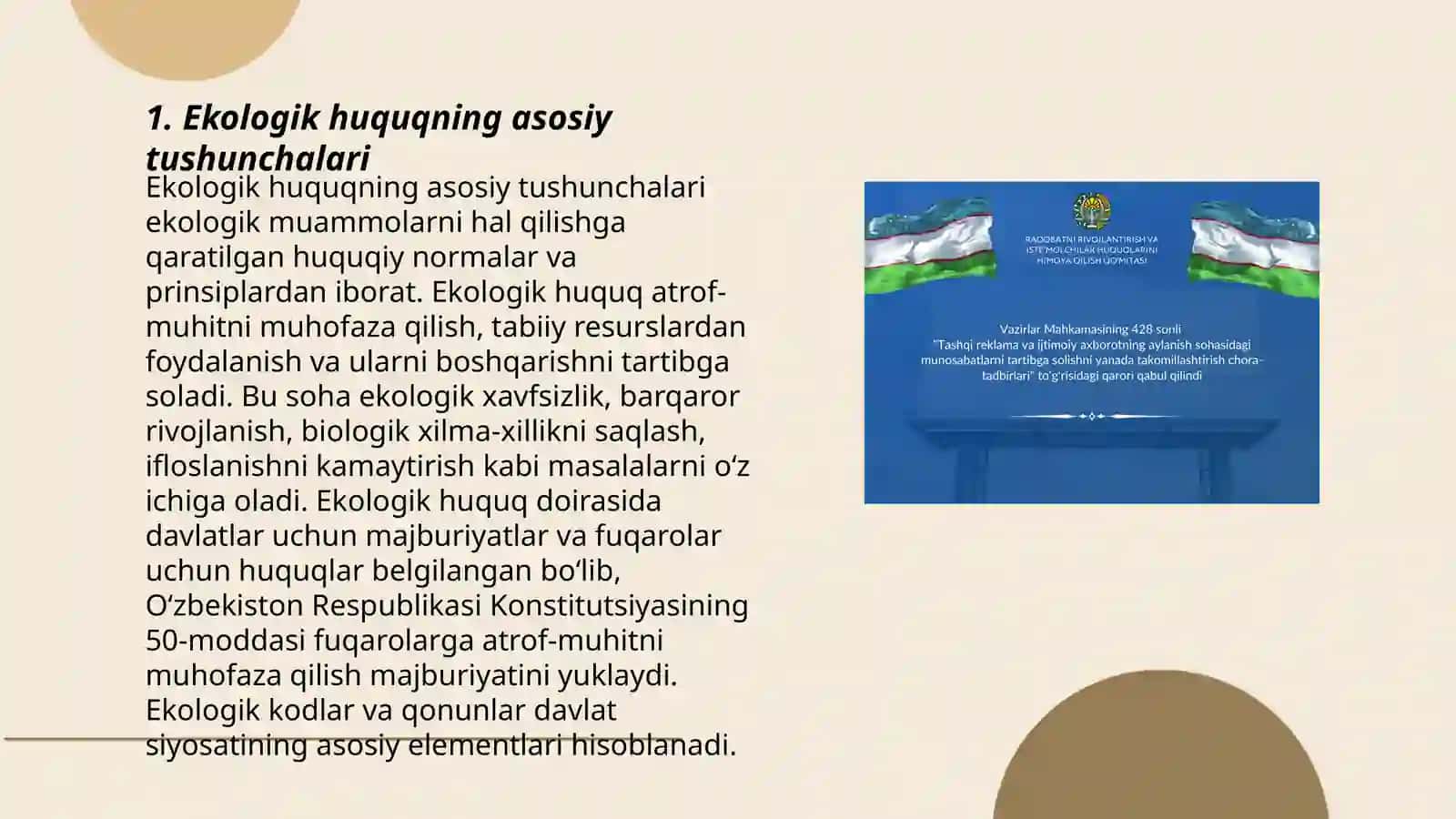 Ekologik munosabatlarni huquqiy tartibga solish 3