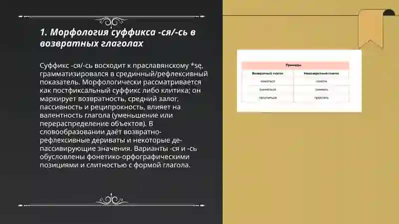 Возвратные формы глагола и проблема глагольного словообразования и формообразования 3
