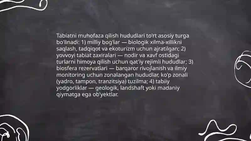 Tabiatni muhofaza qilish hududlari 3