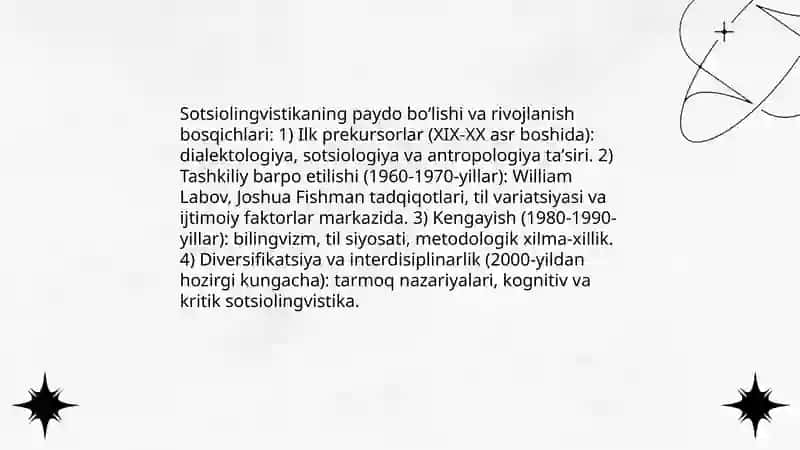 Sotsiolingvistikaning oʻrganilish tarixi 3