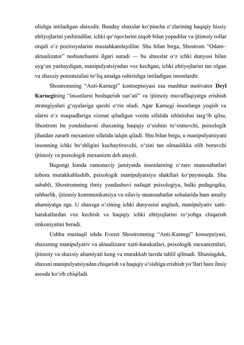 Anti-Karnegi Konsepsiyasi va Manipulyativ Xulqning Psixologik Mexanizmlari 3