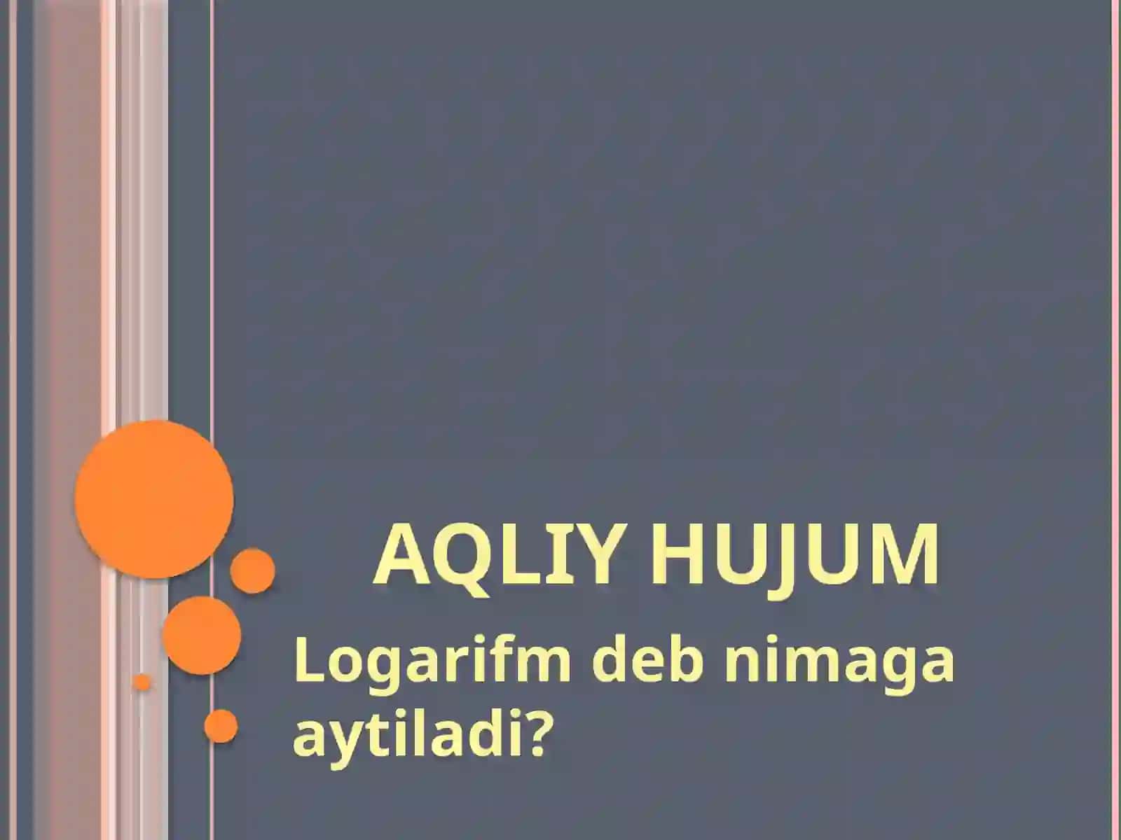 Logarifm haqida tushuncha 3
