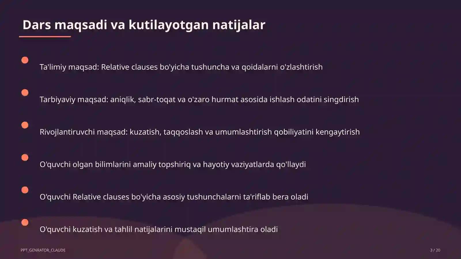 Relative clauses (10-sinf) 3