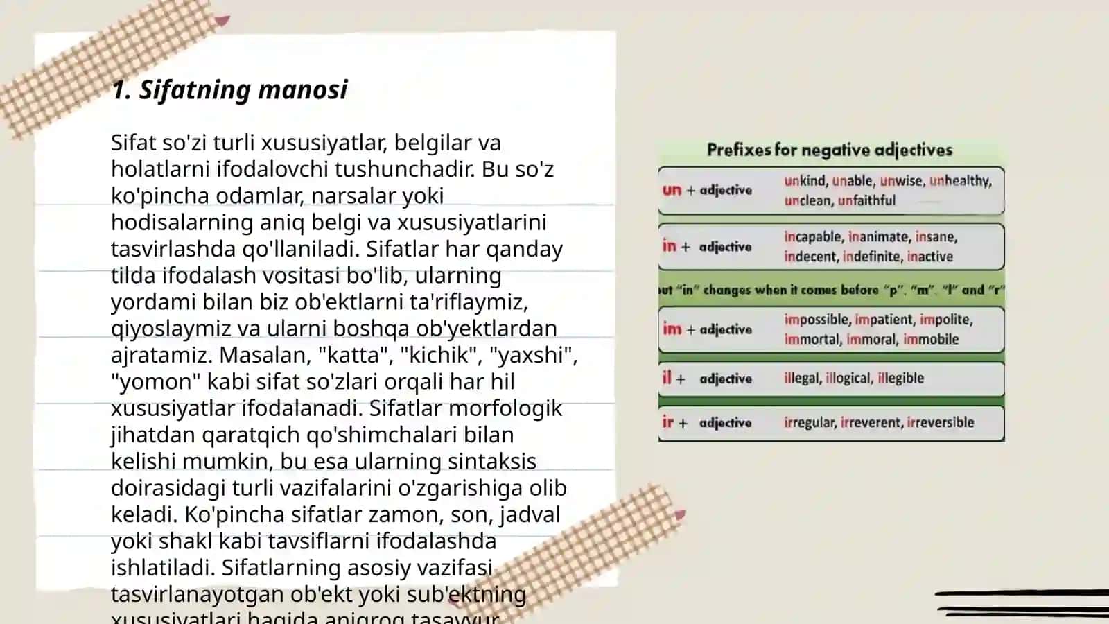 Sifat soz turkumi 3