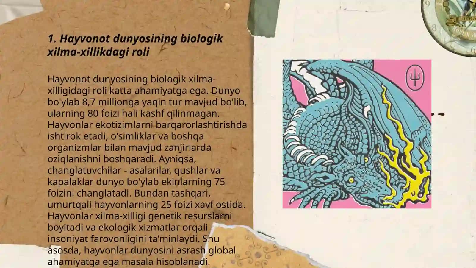 Hayvonot dunyosining biologik xilma-xillikdagi roli 3
