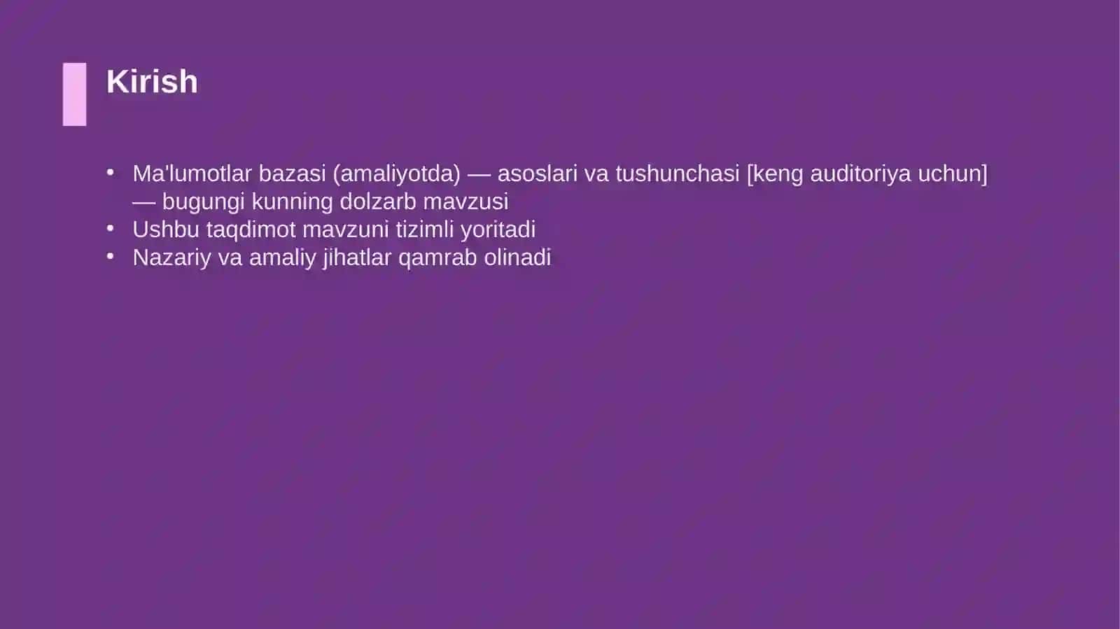 Ma'lumotlar bazasi (amaliyotda) — asoslari va tushunchasi [keng auditoriya uchun] 3