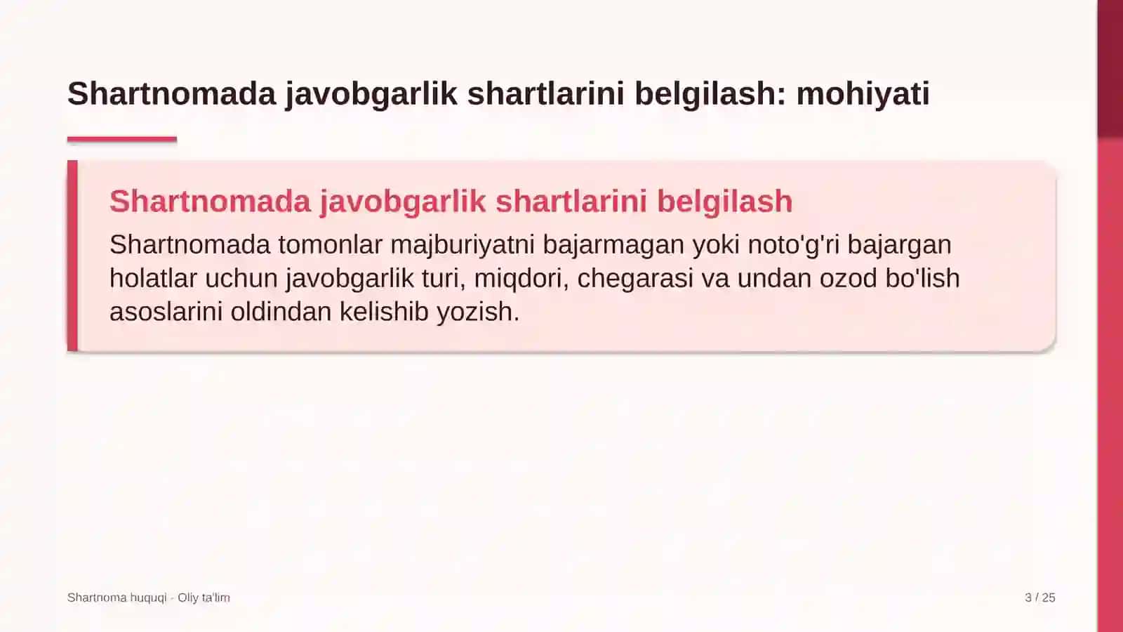 ommaviy axborot vositalarida shartnomada javobgarlik shartlarini belgilash 6446 3