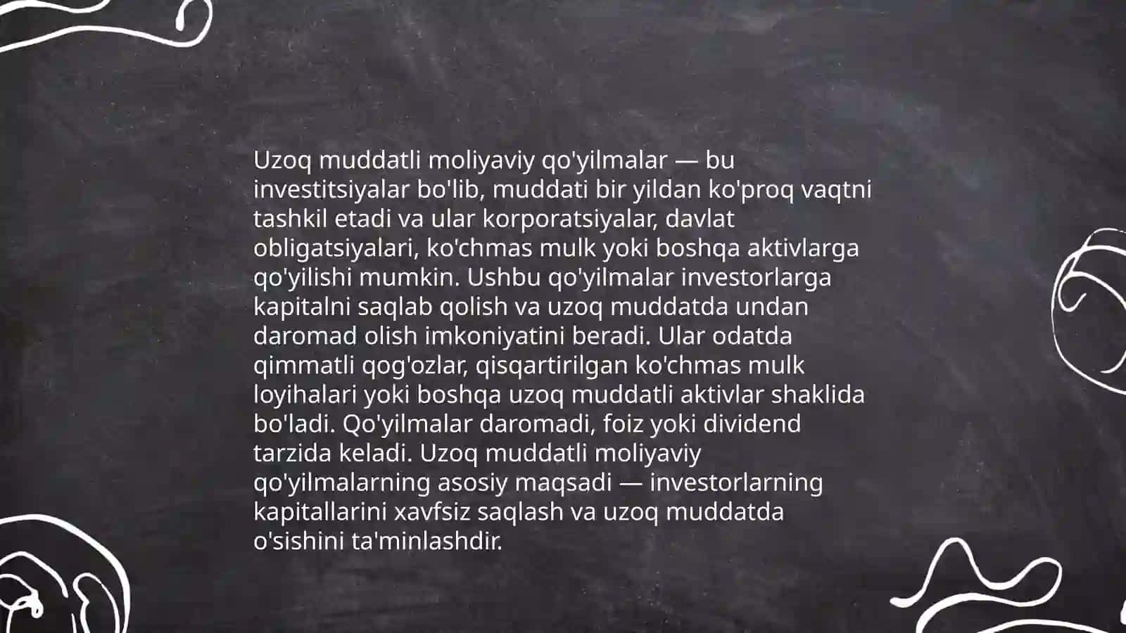 Uzoq muddatli moliyaviy qo'yilmalar 3
