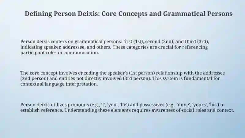 Deixis person 3