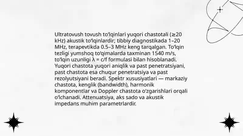 Ultra tovush qurilmalari bilan ishlash prinsiplari 3