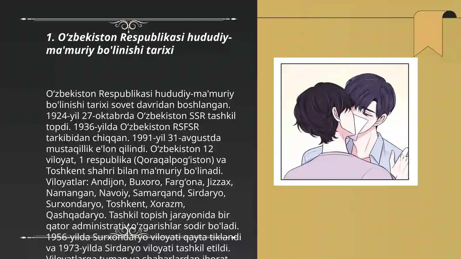 Ozbekiston hududining ma muriy -hududiy birliklariga ajralishini urganish 3