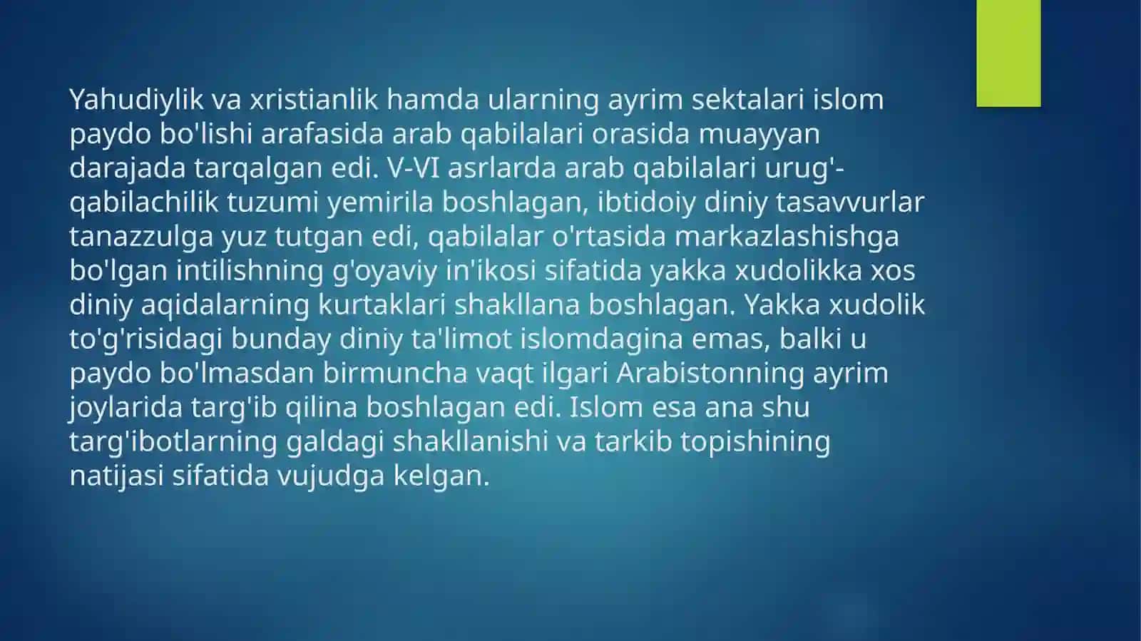 ISLOM DINI TARIXI VA MOHIYATI 3