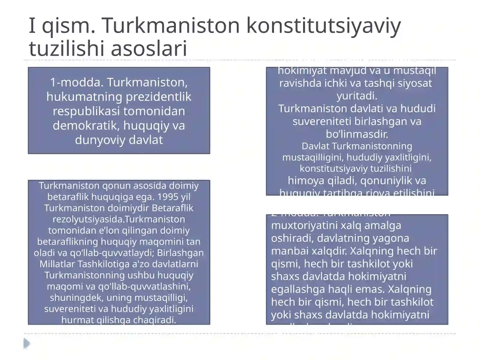 TURKMANISTON KONSTITUTSIYASI 3