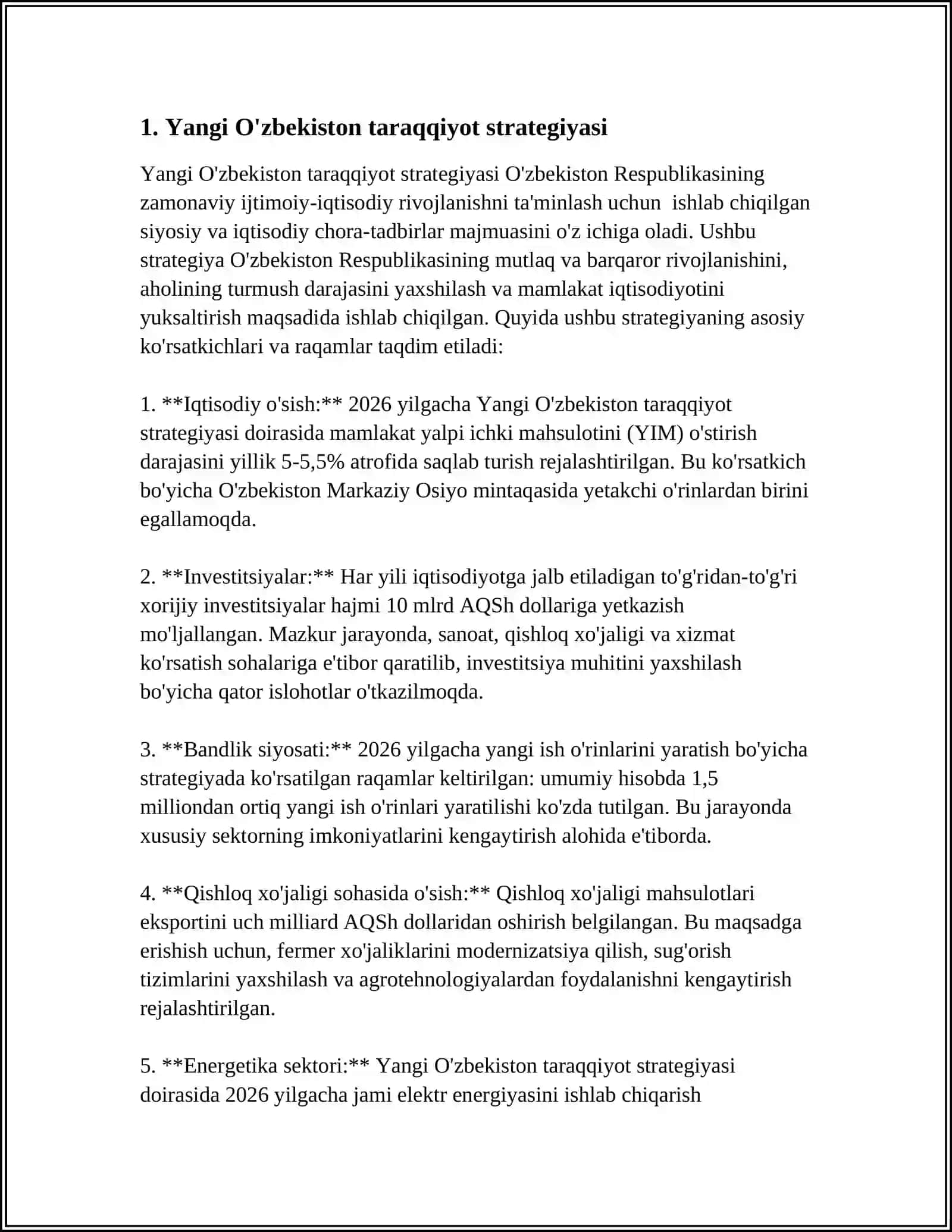 MUSTAQIL ISH Mavzu: YANGI O'ZBEKISTON TARAQQIYOT STRATEGIYASIDA TA'LIM TIZIMIDAGI ISLOHOTLAR O'QUV FANINING PREDMETI MAQSAD VA VAZIFALARI 3