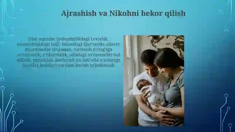 Diniy taʼlimotlarda oila masalalari 3