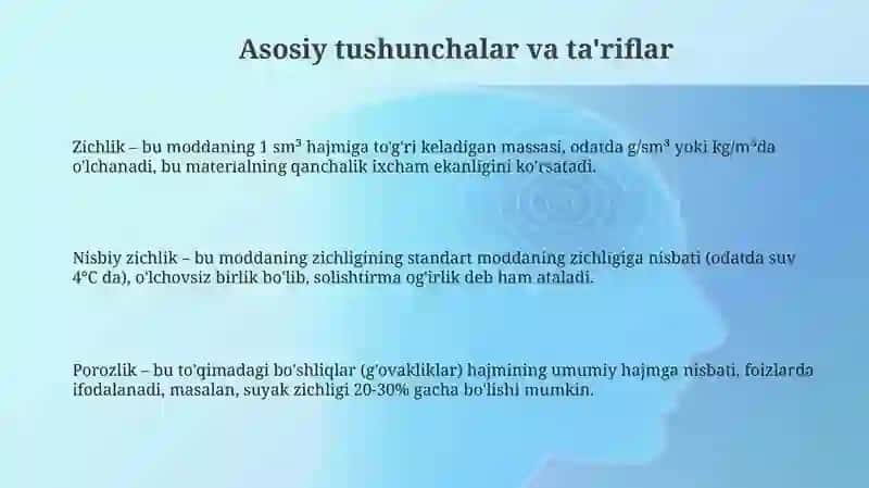 Biologik to'qima va qattiq jismlarning zichligini aniqlash 3
