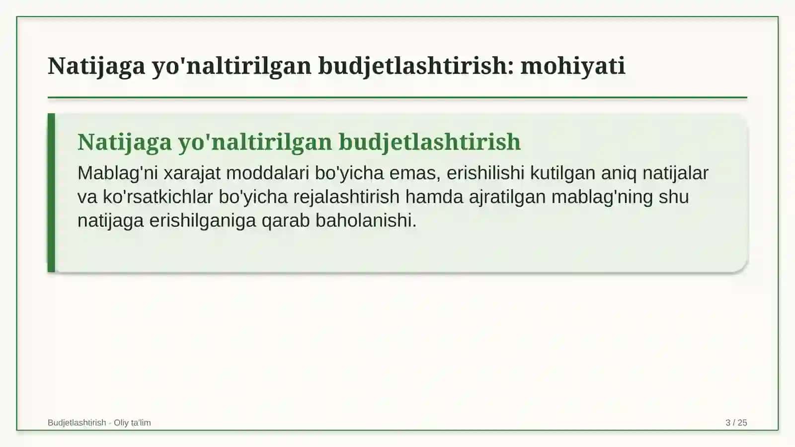 supermarketlar tarmog'ida natijaga yo'naltirilgan budjetlashtirish 5621 3