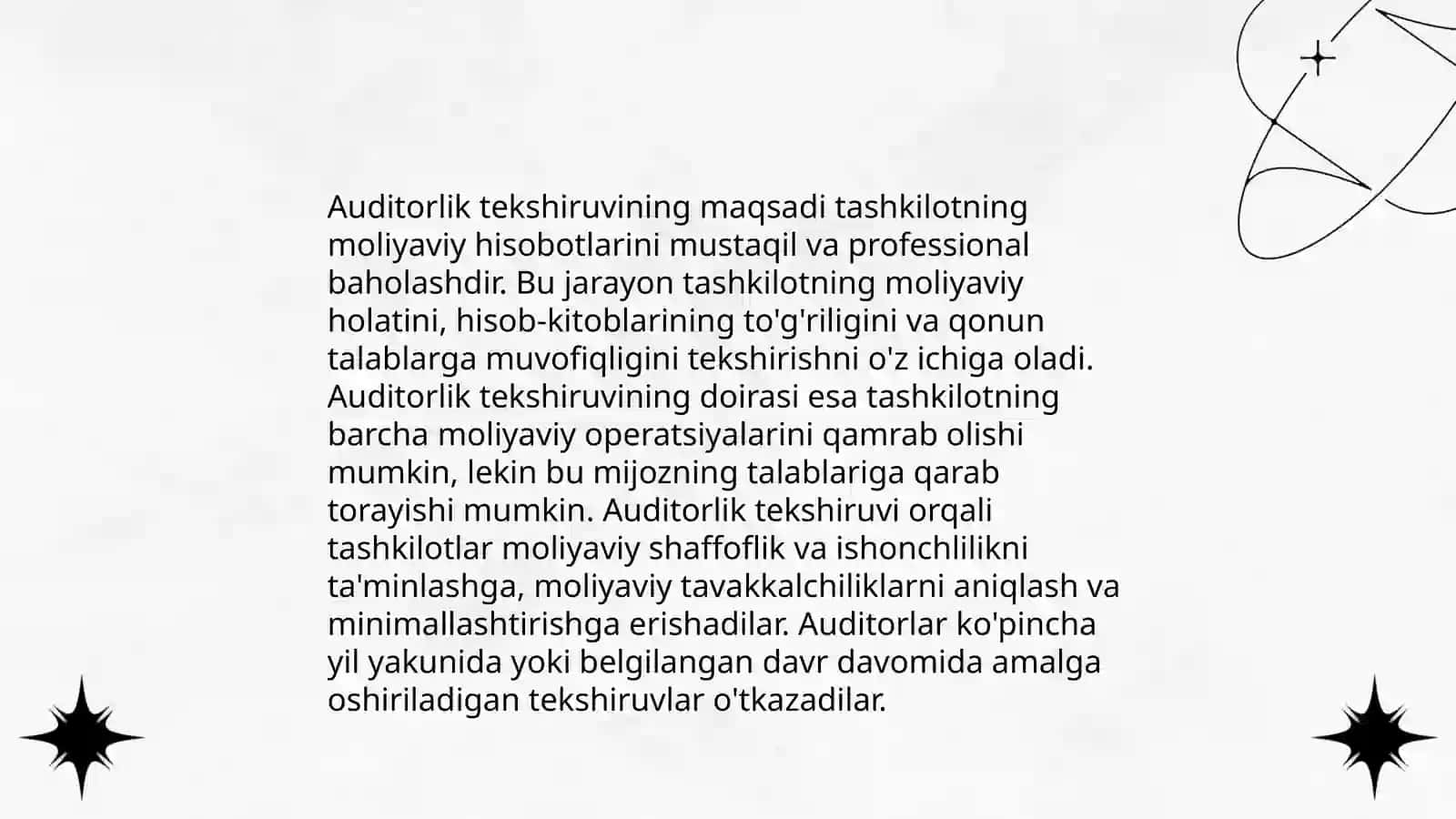 Auditorlik tekshiruvini rejalashtirishning tamoyillati va bosqichlari 3