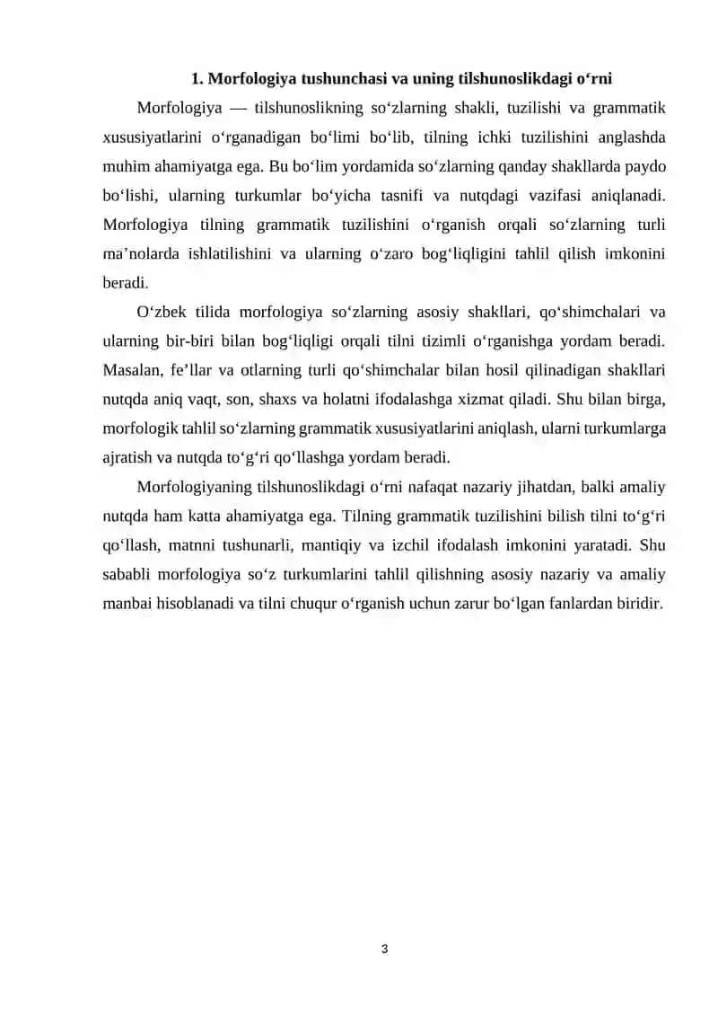 Morfologiya (Morphology) 3